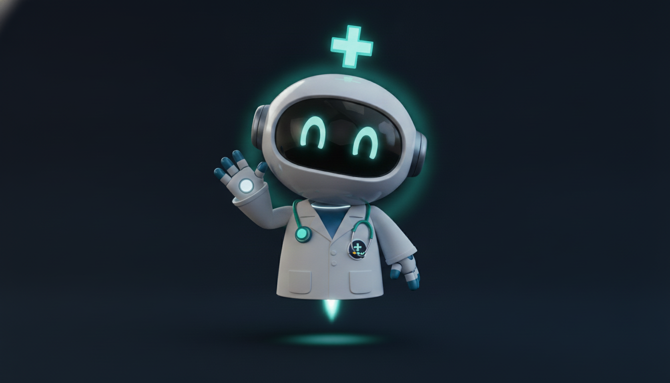 Doc, the GHL Doctor mascot, waving hello